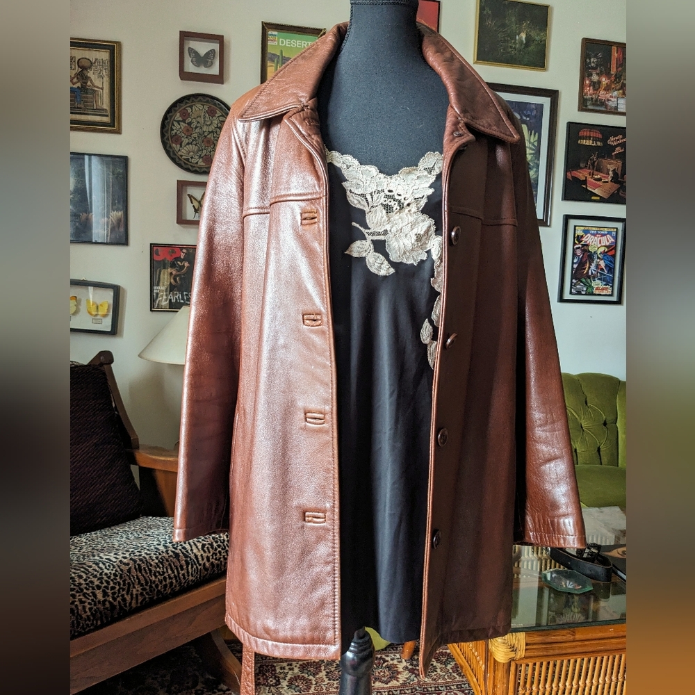 Vintage Brown Leather Jacket